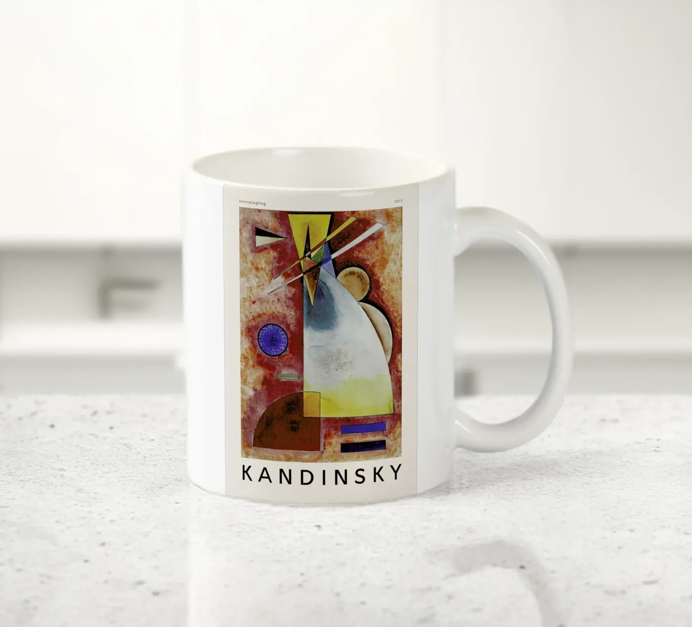 Kandinsky - Intermingling ceramic mug by ARTOTHEK
