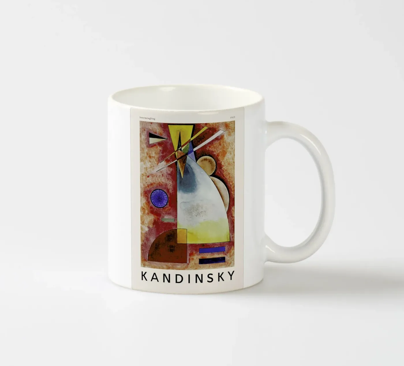 Kandinsky - Intermingling ceramic mug by ARTOTHEK