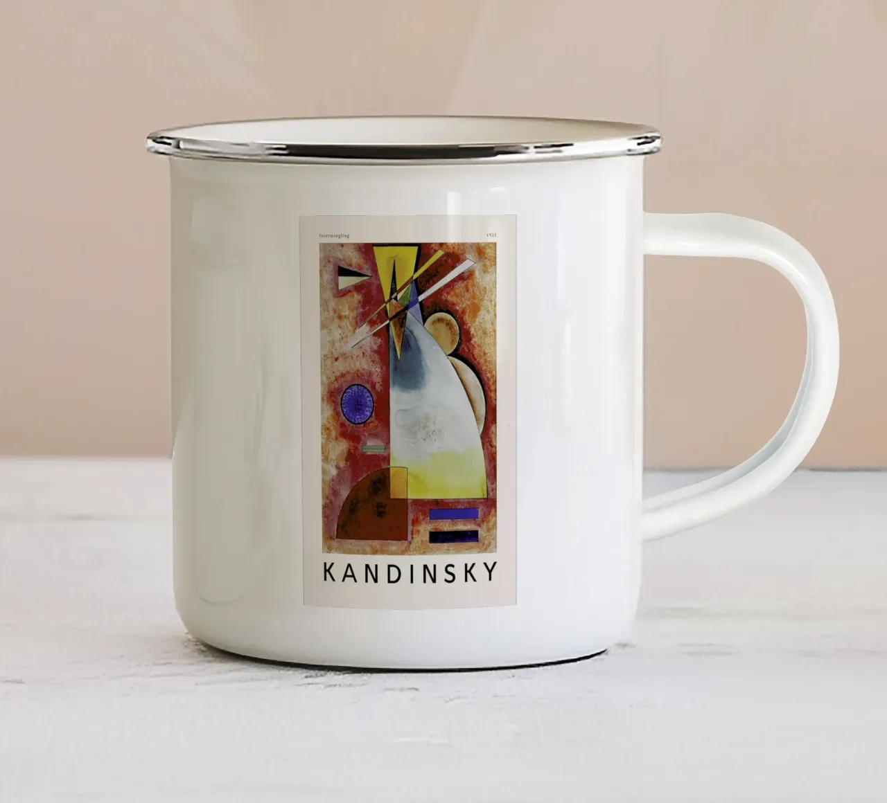 Kandinsky - Intermingling emaille mok van ARTOTHEK