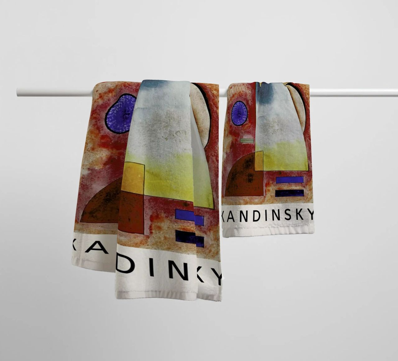 Kandinsky - Intermingling badhanddoek van ARTOTHEK