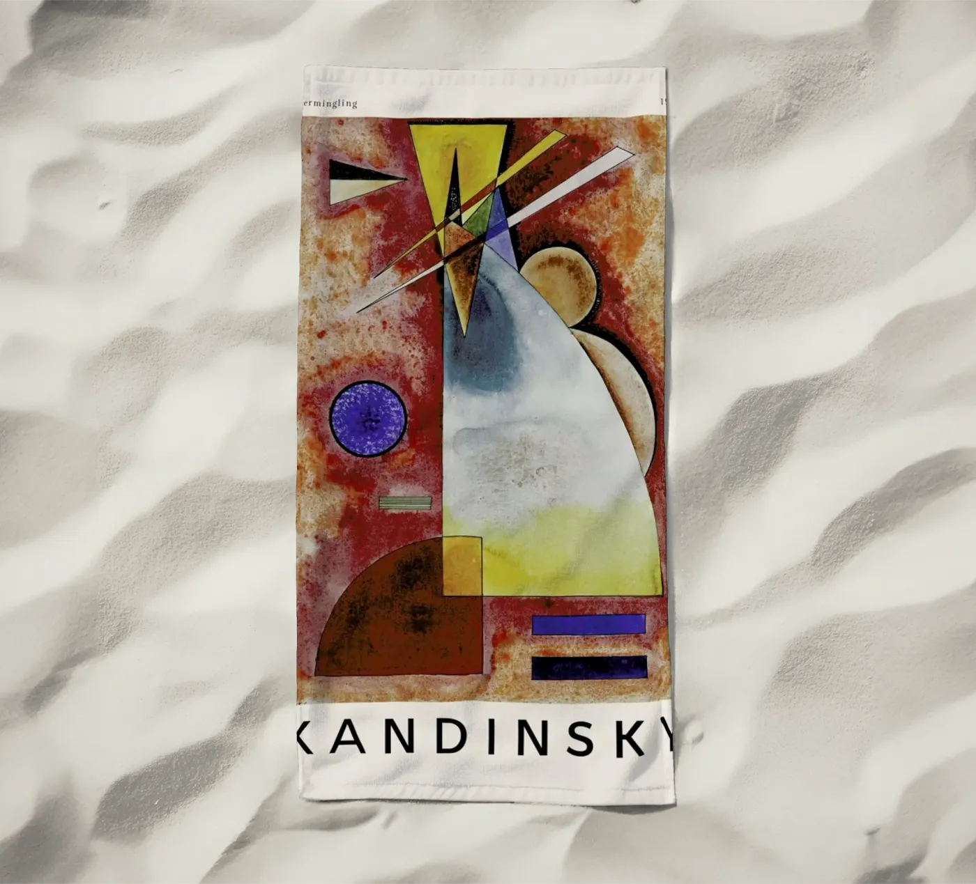 Kandinsky - Intermingling strandhanddoek van ARTOTHEK