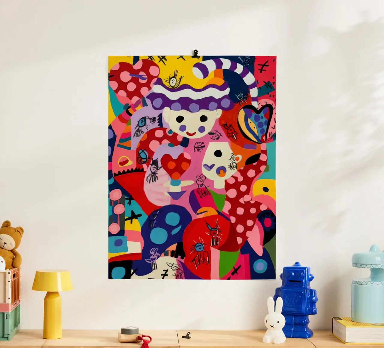 Danza di figure stravaganti poster con telaio in alluminio da Monarco Virtuoso
