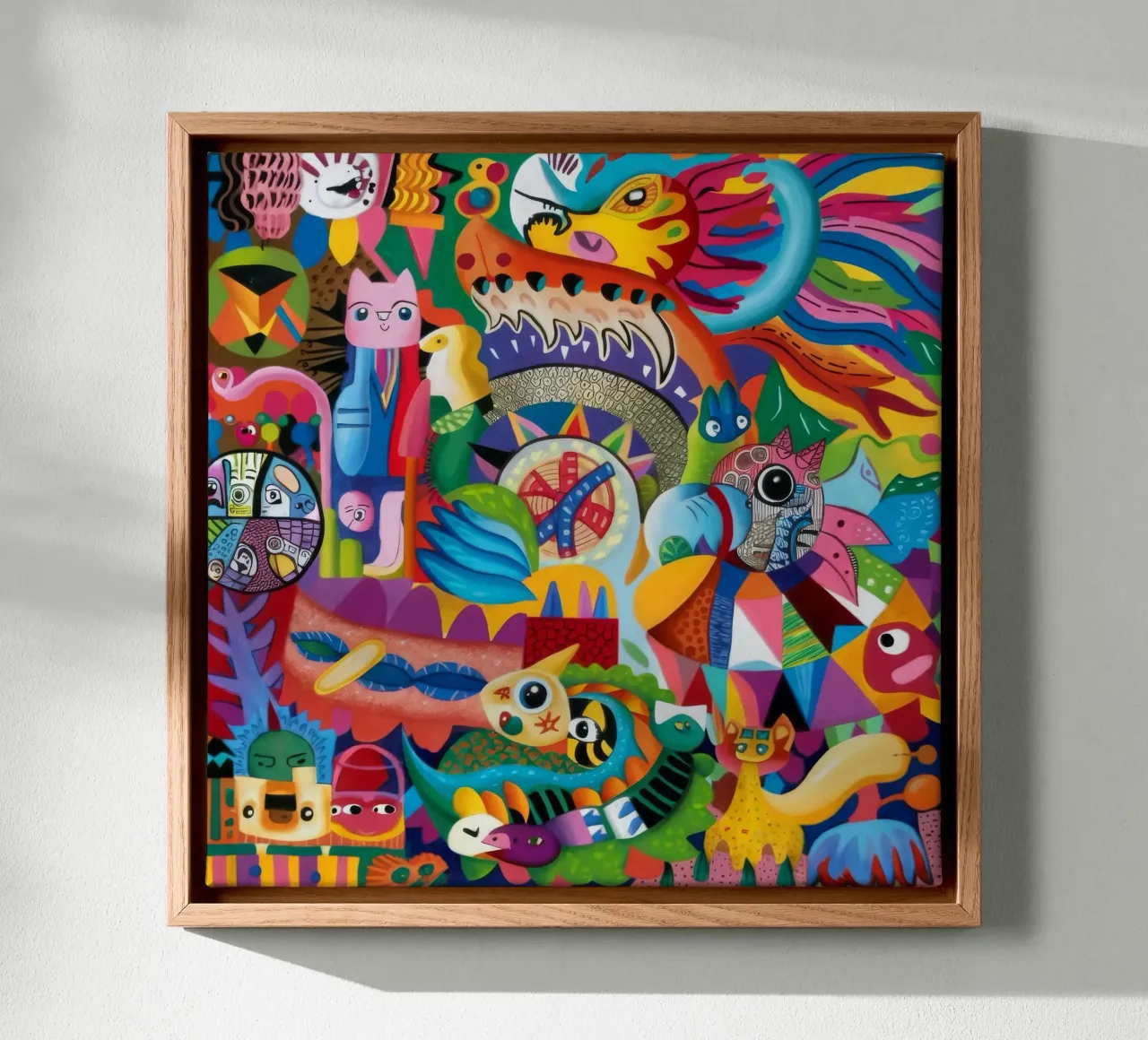 Mythical Creatures Fiesta canvas with Floater frame by Monarco Virtuoso