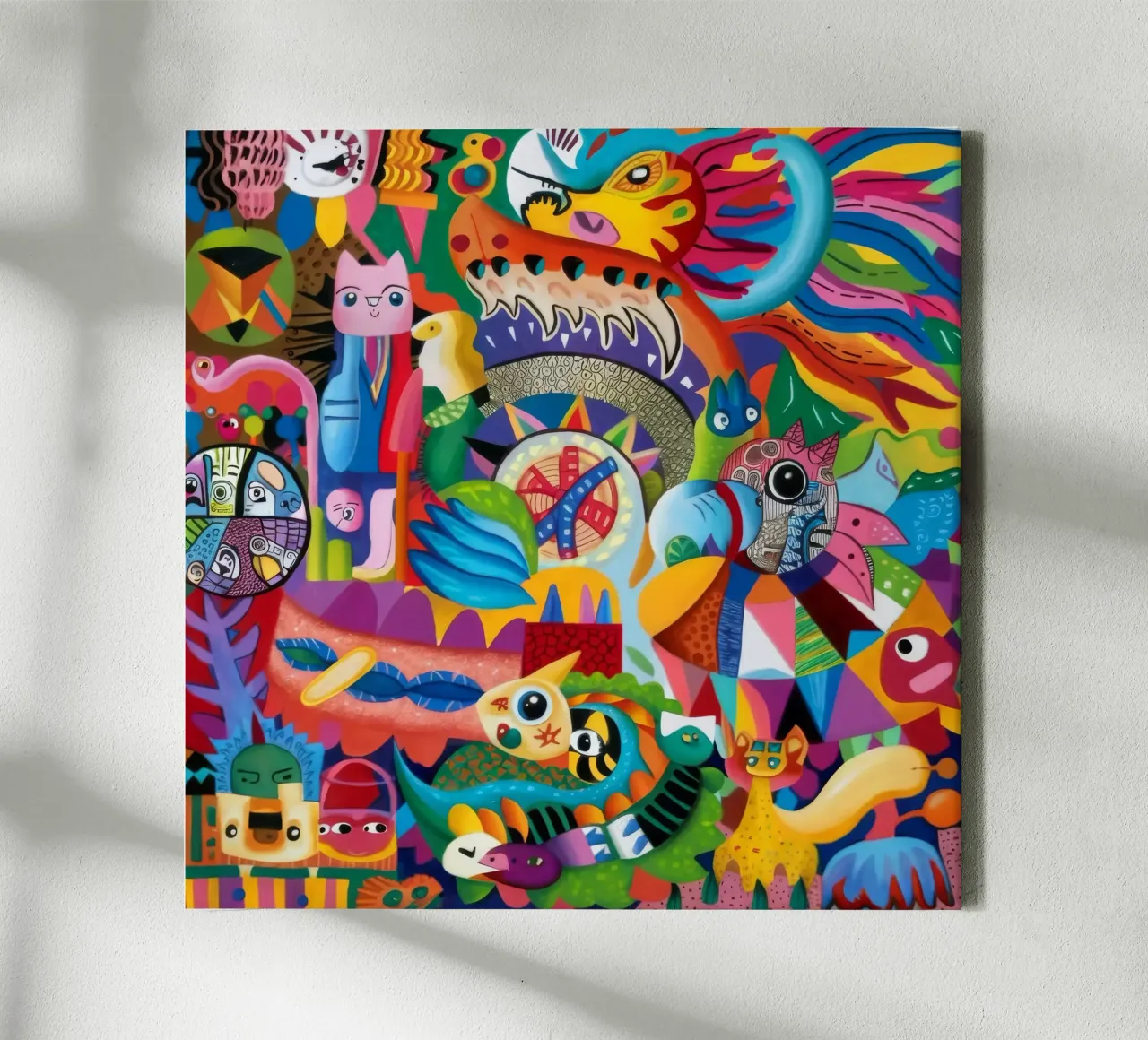 Mythical Creatures Fiesta canvas with Floater frame by Monarco Virtuoso