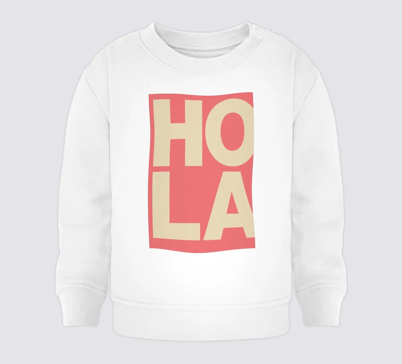 HOLA – Bold Greeting - Spanish Hello felpa neonato da QuooodZ by MooodzArt