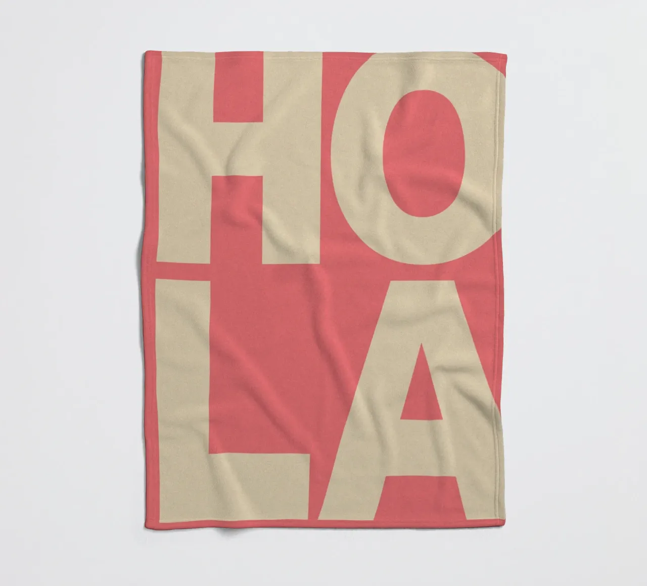 HOLA – Bold Greeting - Spanish Hello coperta in pile da QuooodZ by MooodzArt