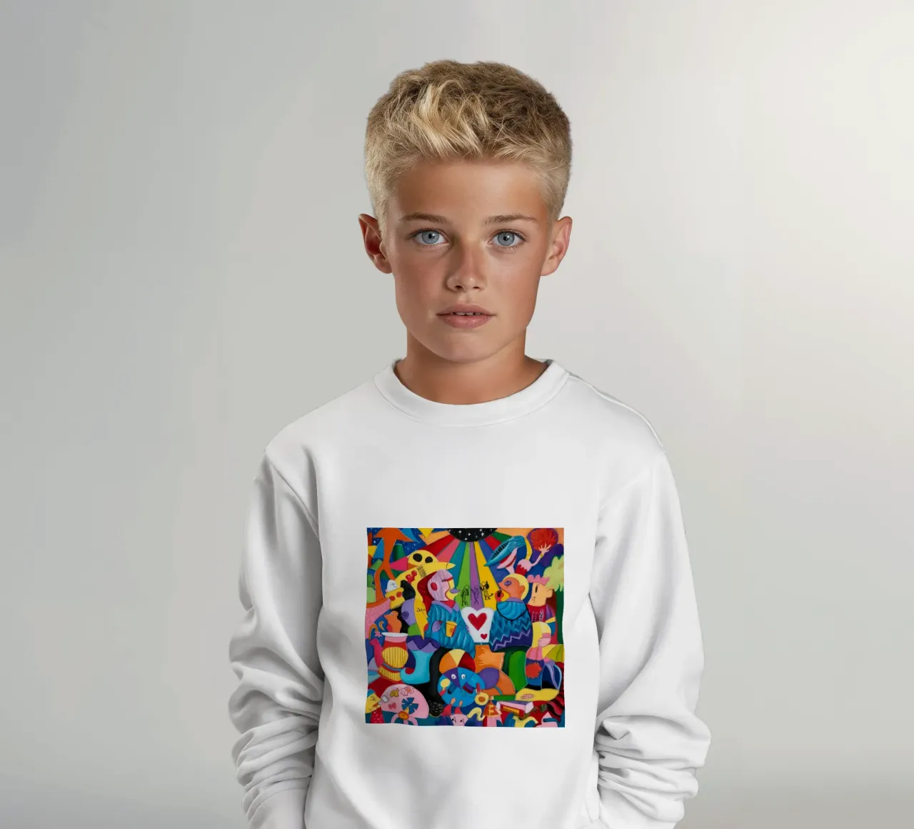 Colorful Celebration kids sweatshirt by Monarco Virtuoso