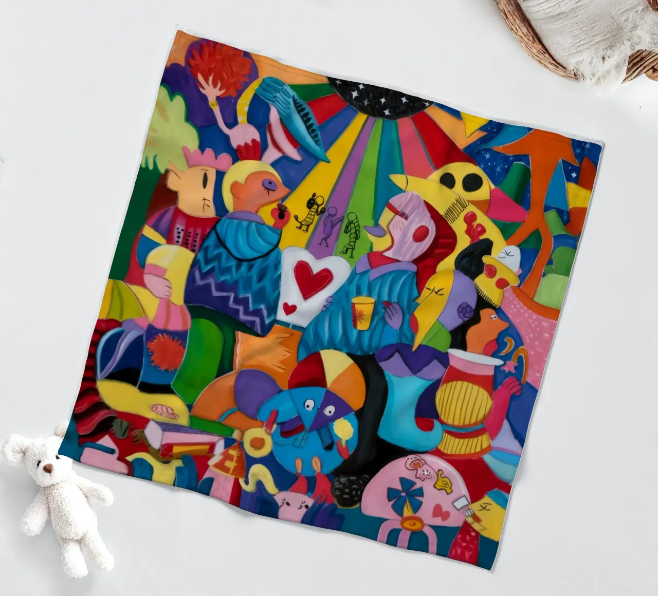 Colorful Celebration fleece blanket by Monarco Virtuoso