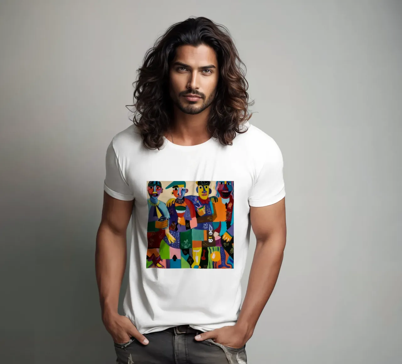 Forme umane astratte t-shirt da Monarco Virtuoso