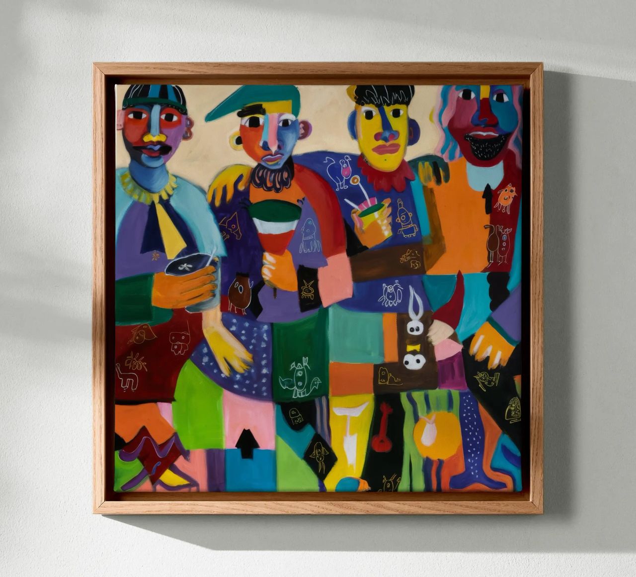 Abstracte menselijke vormen canvas van Monarco Virtuoso