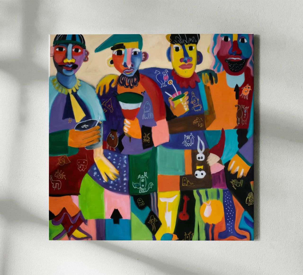Abstracte menselijke vormen canvas van Monarco Virtuoso