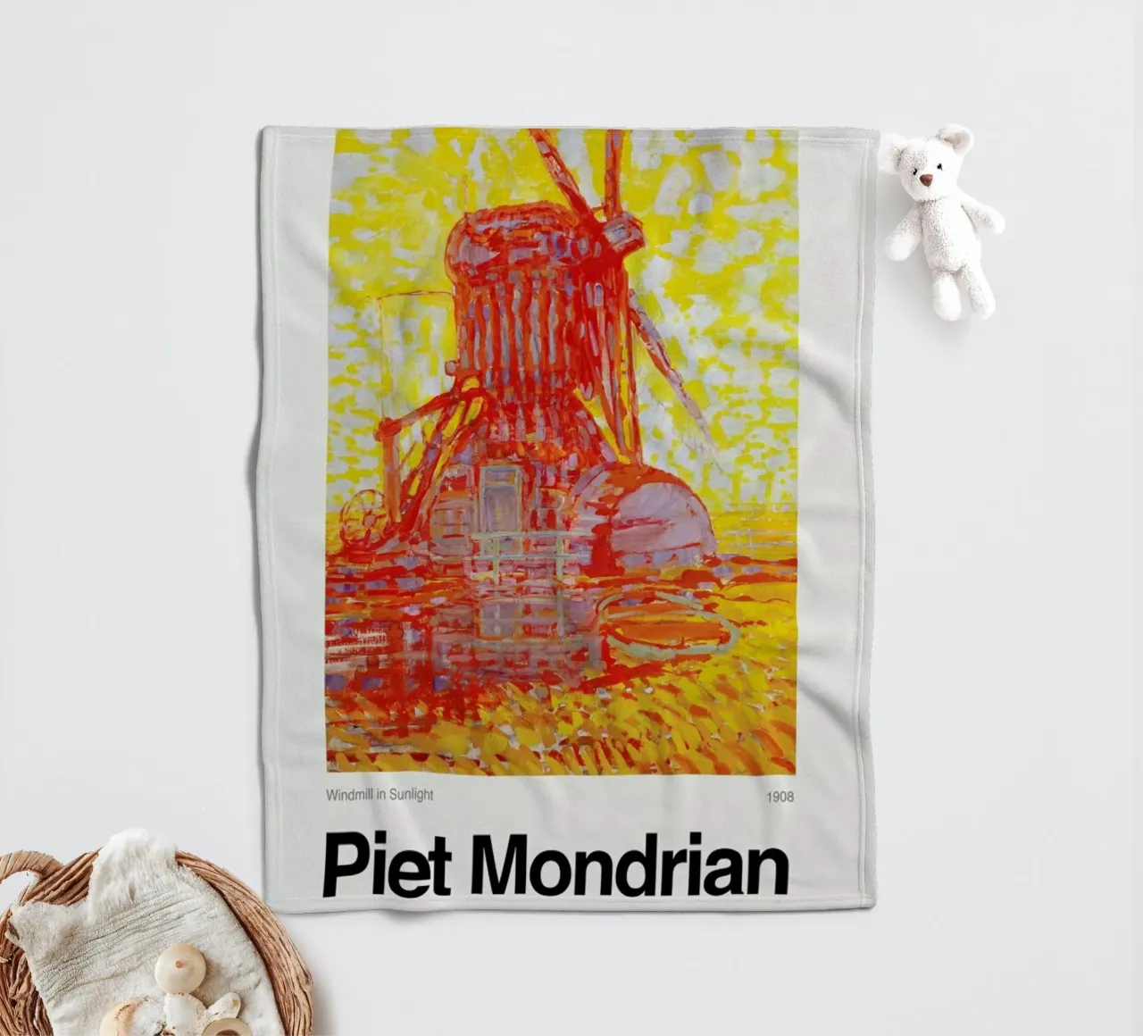 Mondrian - Windmill in Sunlight coperta in pile da ARTOTHEK