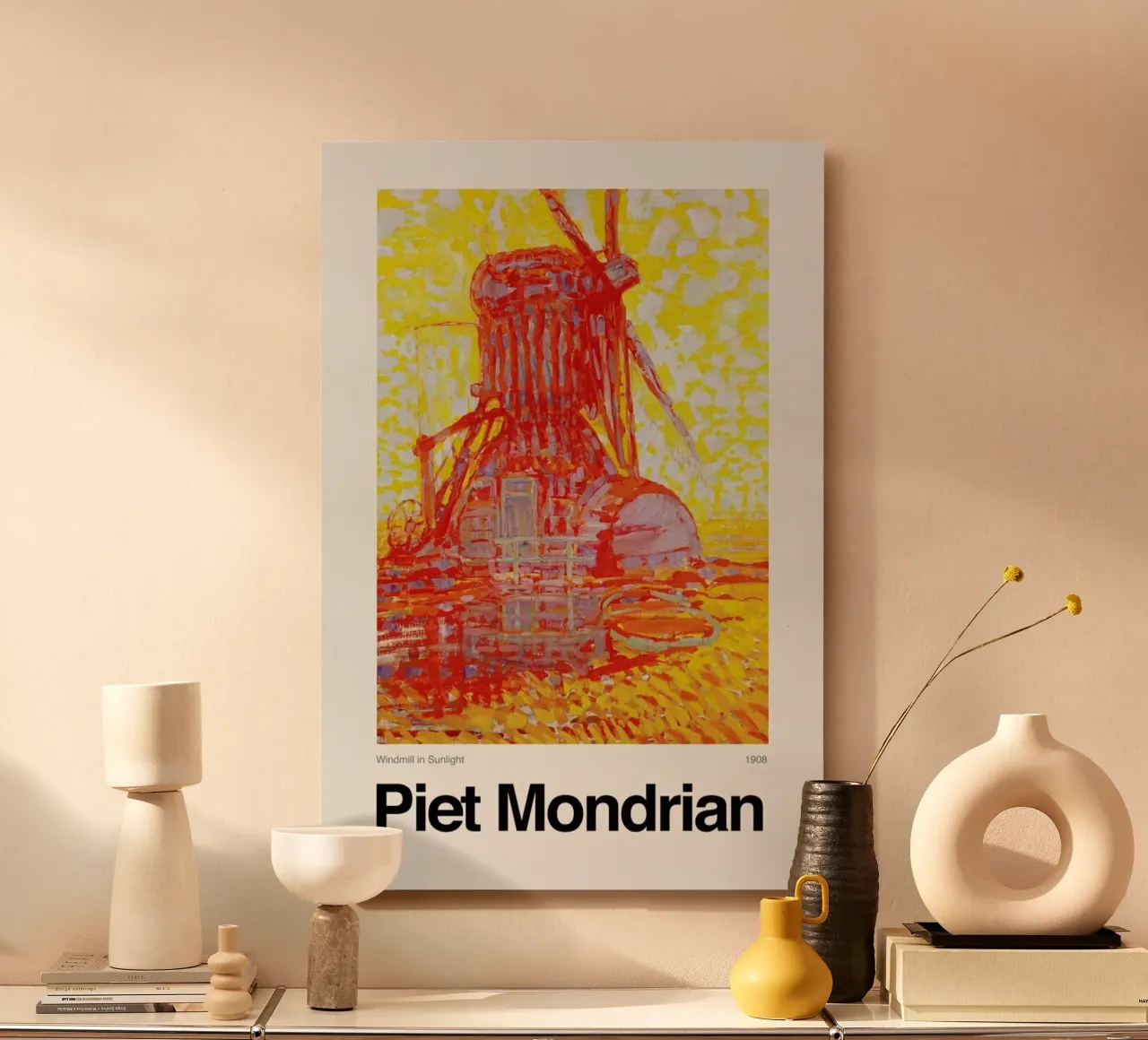 Mondrian - Windmill in Sunlight alluminio dibond da ARTOTHEK