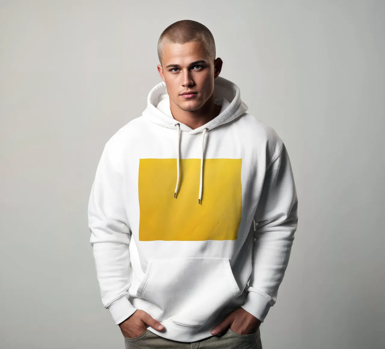 Fond abstrait jaune vif sweat à capuche de DesignDoodle