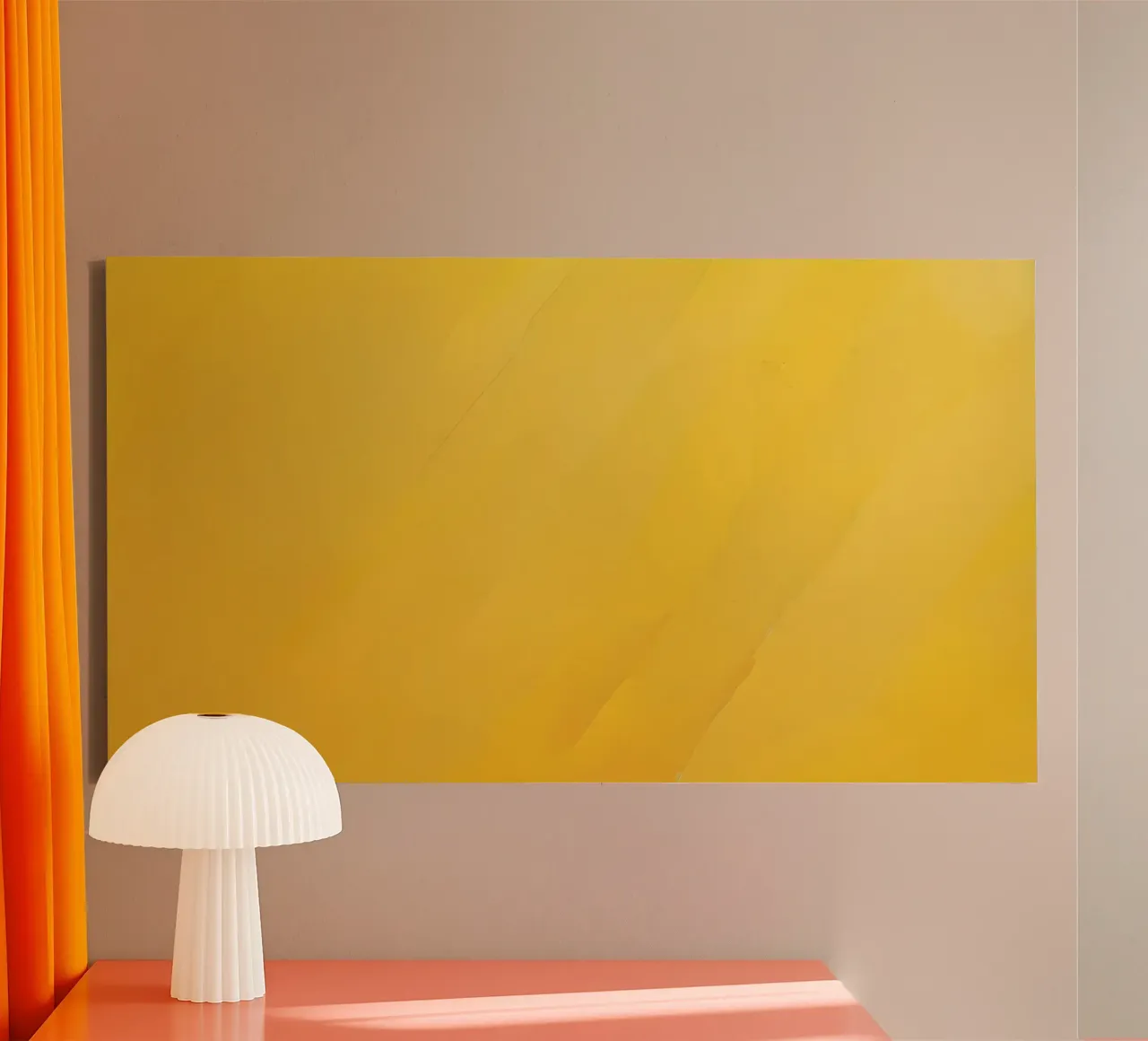 Helder geel abstract achtergrondontwerp canvas met Baklijst van DesignDoodle