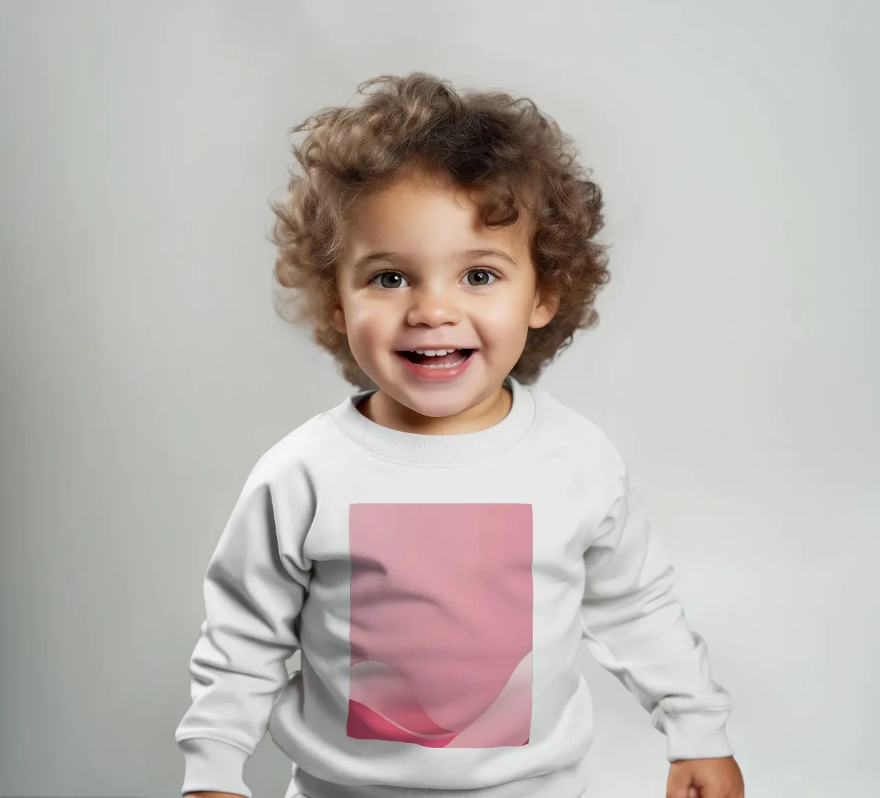 soft pink waves that create a gentle, flowing effect. baby sweatshirt by DesignDoodle