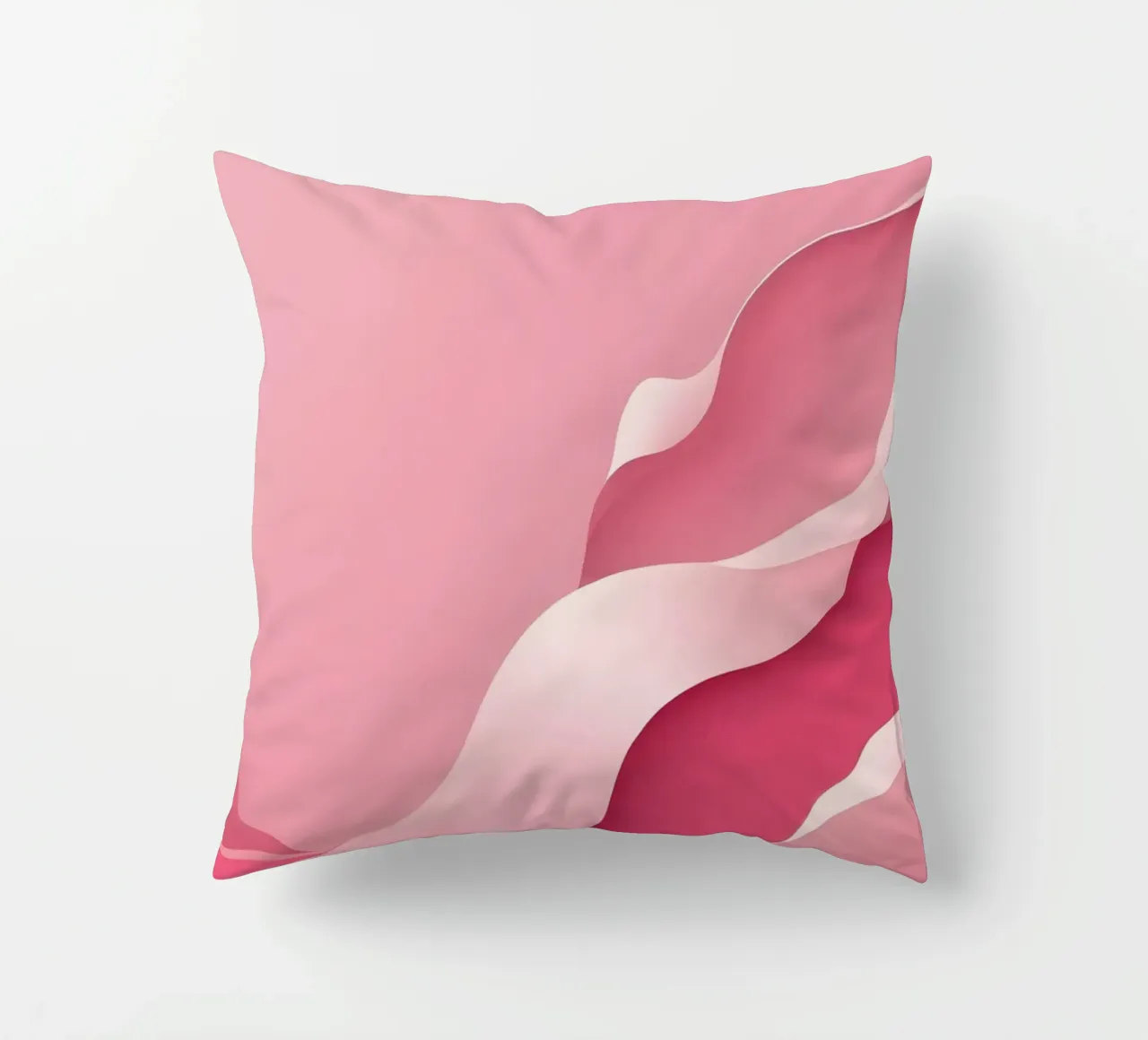 soft pink waves that create a gentle, flowing effect. decorative cushion by DesignDoodle