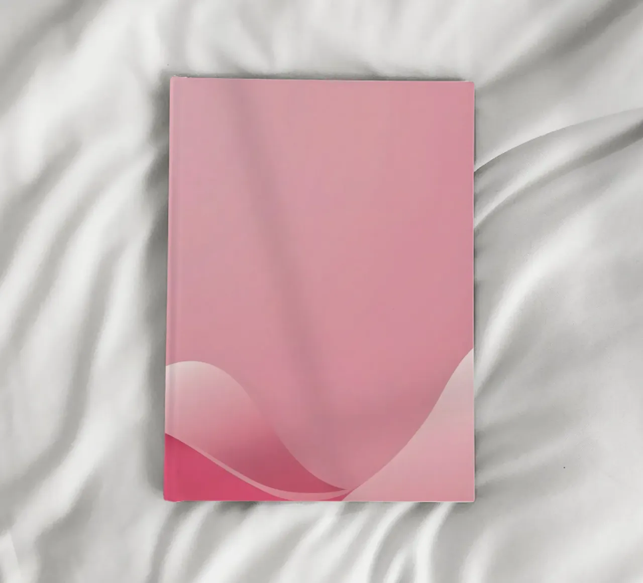 soft pink waves that create a gentle, flowing effect. notebook by DesignDoodle