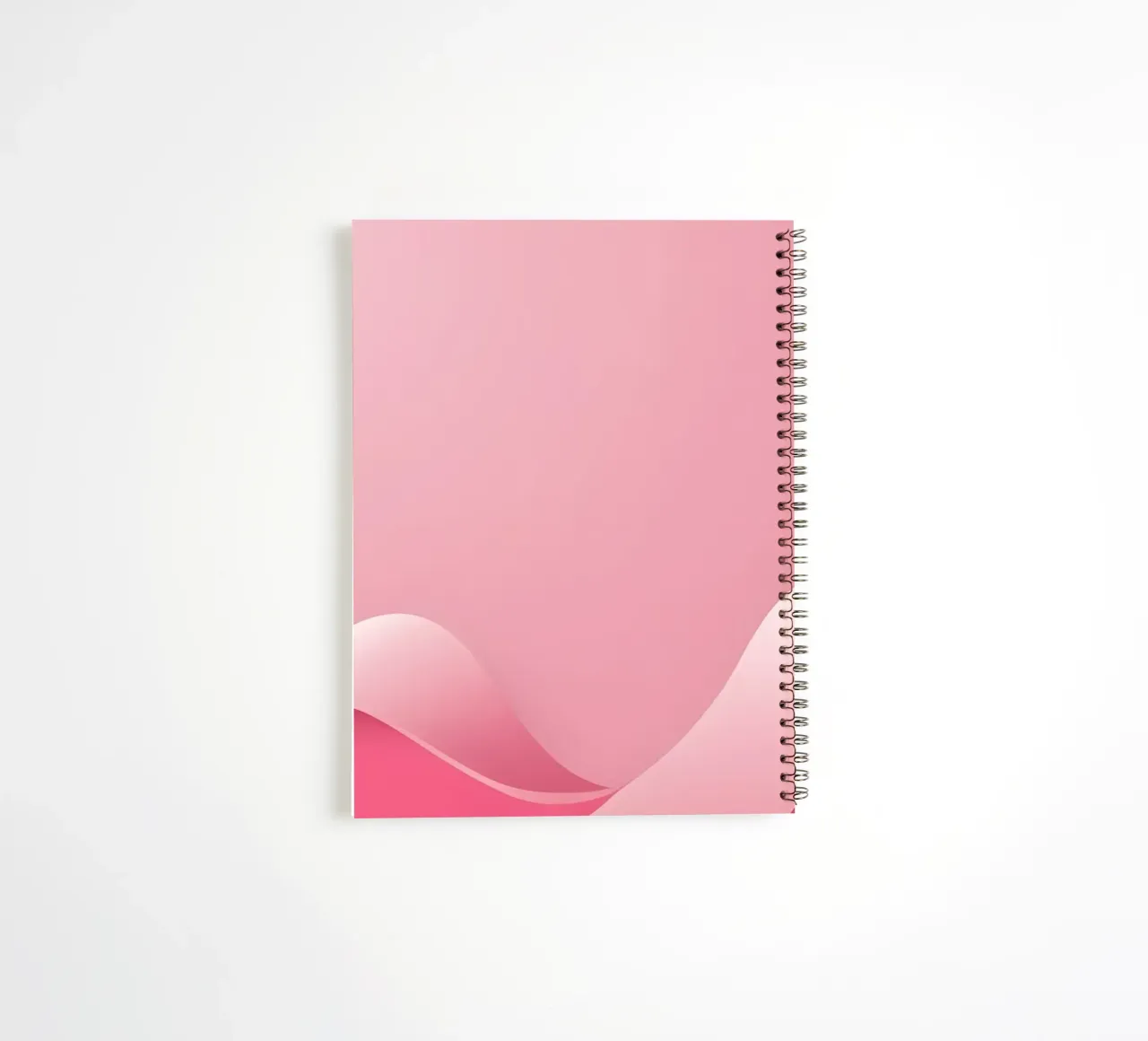 morbide onde rosa che creano un effetto delicato e fluente. diario ad anelli da DesignDoodle