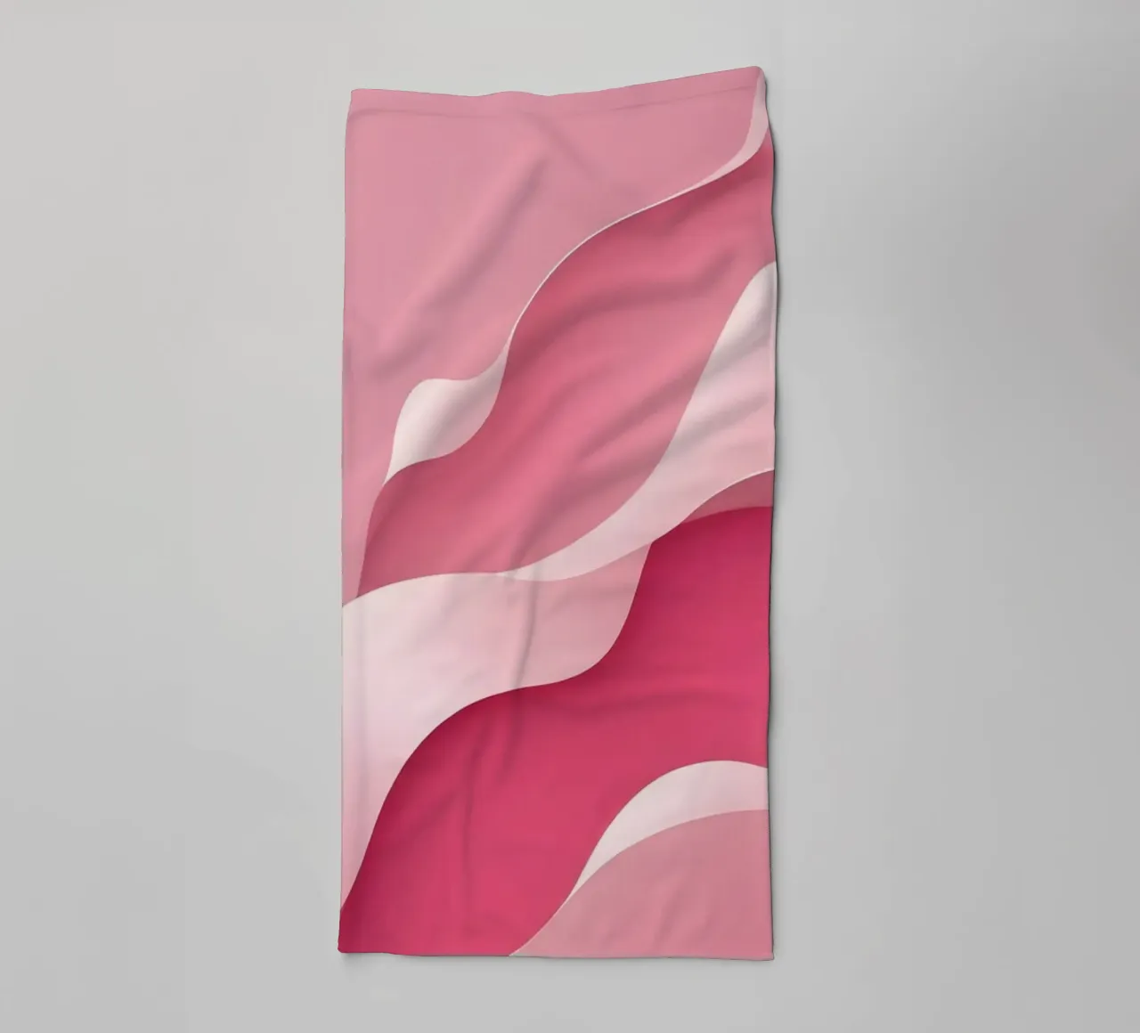 soft pink waves that create a gentle, flowing effect. towel by DesignDoodle