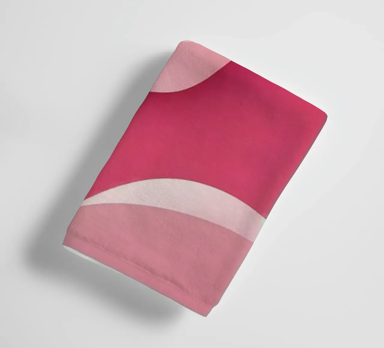 soft pink waves that create a gentle, flowing effect. towel by DesignDoodle
