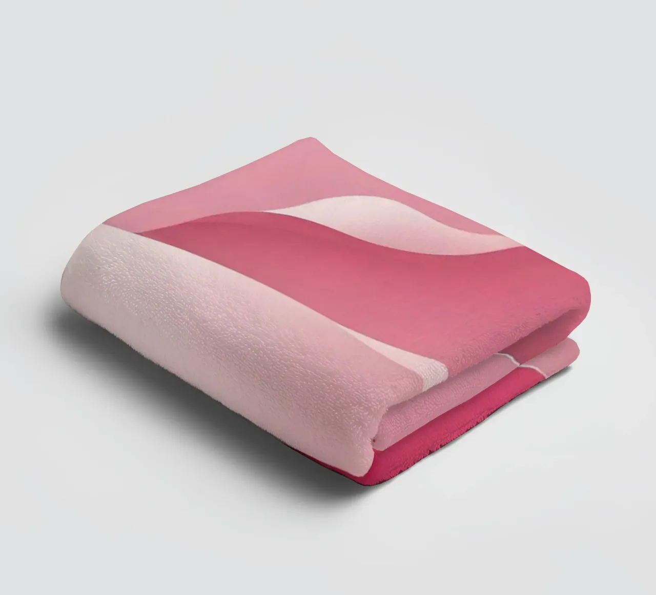 soft pink waves that create a gentle, flowing effect. towel by DesignDoodle