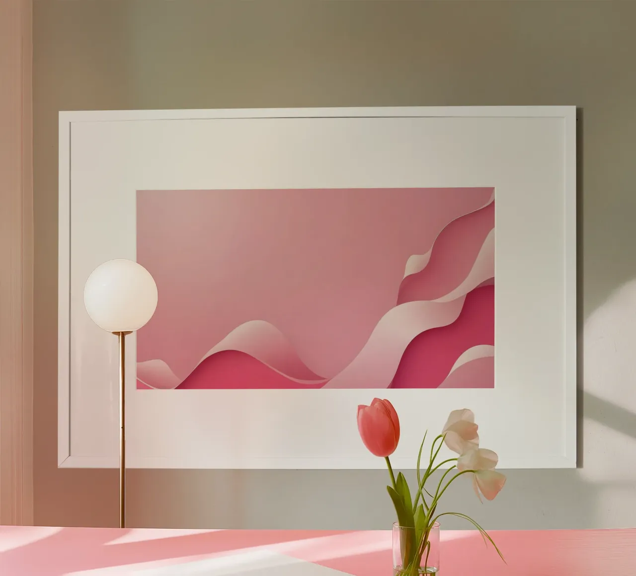 soft pink waves that create a gentle, flowing effect. hahnemühle by DesignDoodle