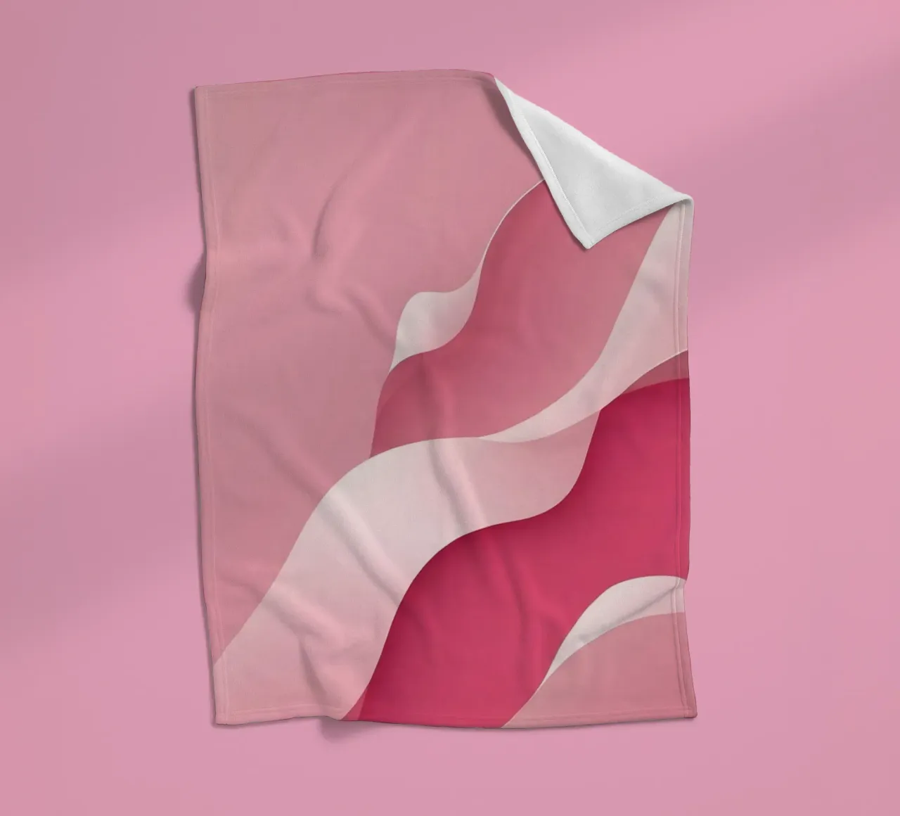 soft pink waves that create a gentle, flowing effect. fleece blanket by DesignDoodle