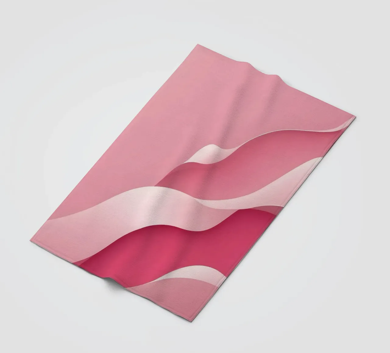 soft pink waves that create a gentle, flowing effect. fleece blanket by DesignDoodle