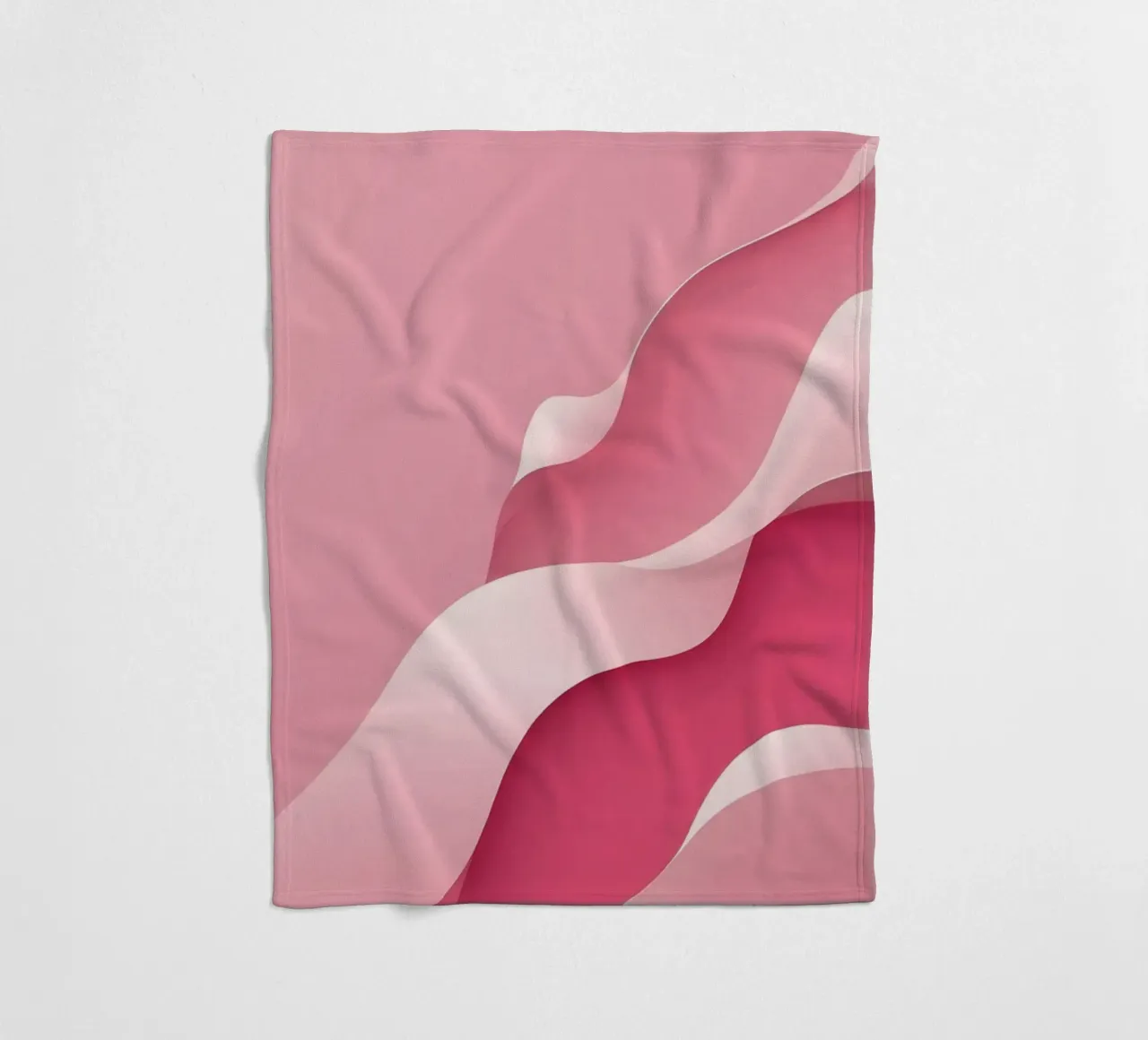 morbide onde rosa che creano un effetto delicato e fluente. coperta in pile da DesignDoodle