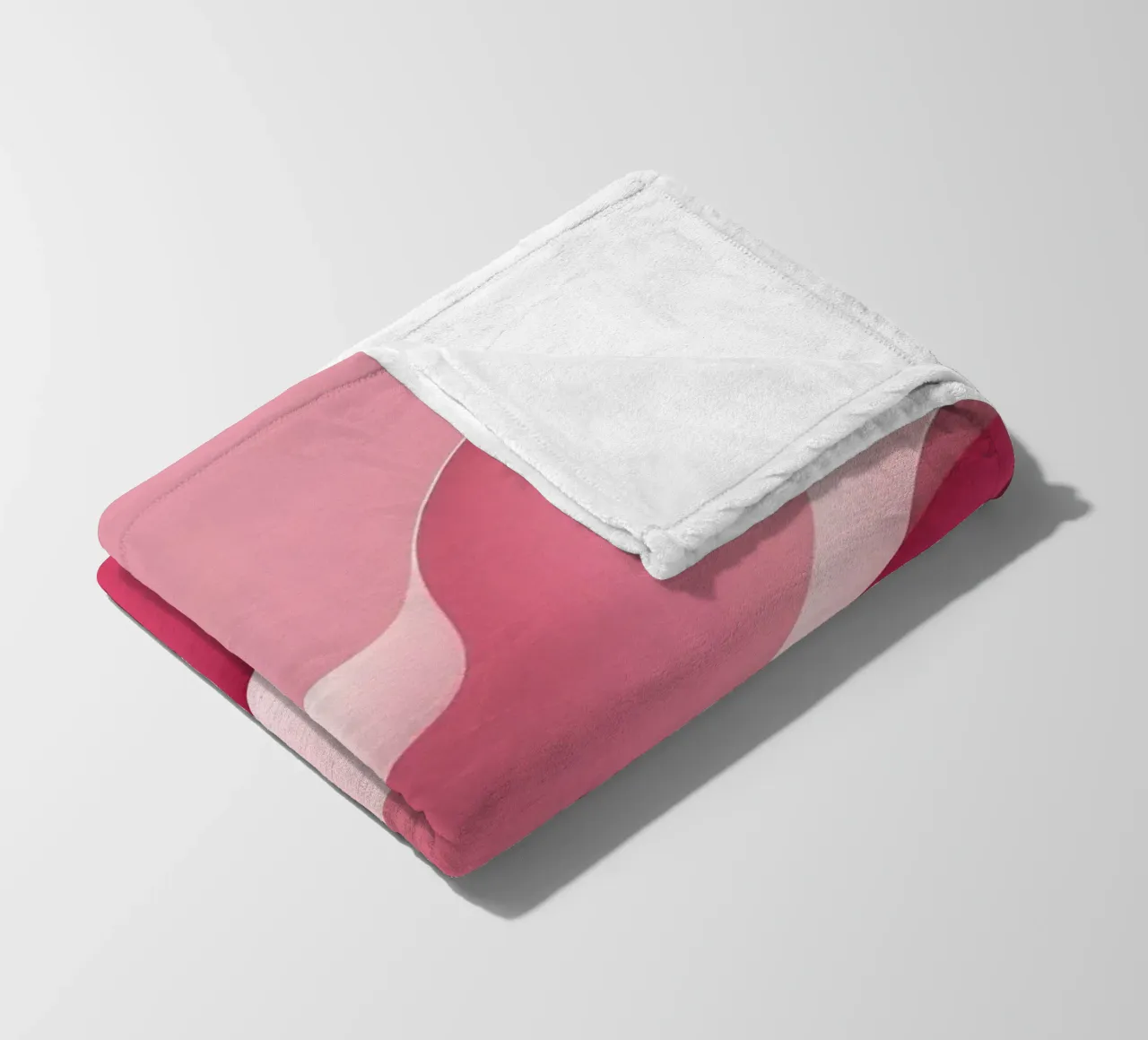 soft pink waves that create a gentle, flowing effect. fleece blanket by DesignDoodle