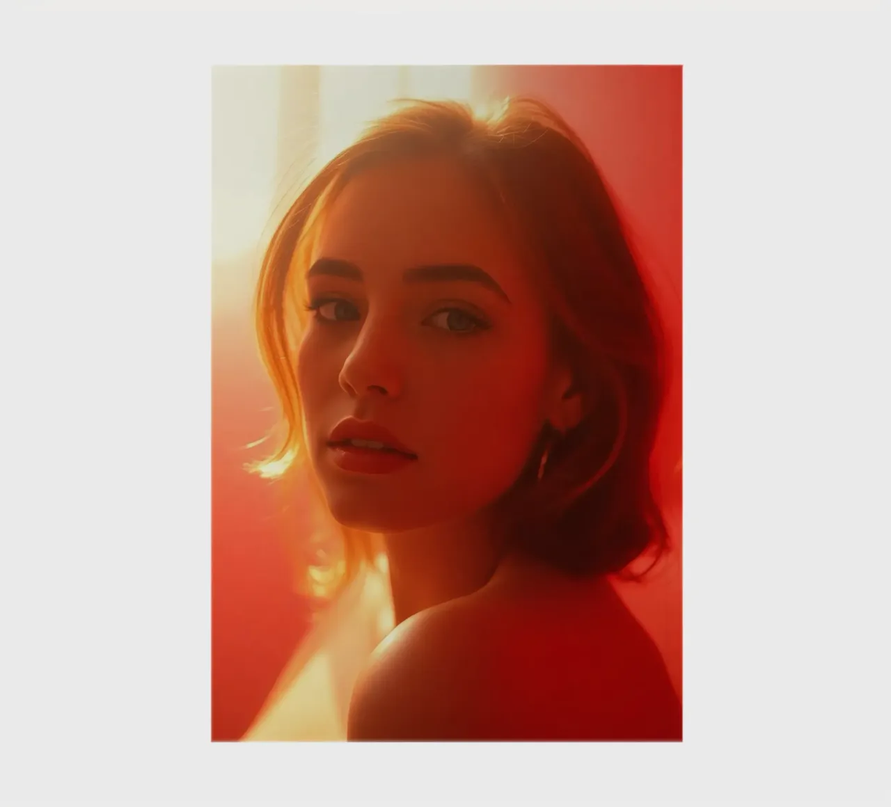 Portrait captivant d'une jeune femme baignant dans la lumière chaude du soleil carnet de notes de DesignDoodle