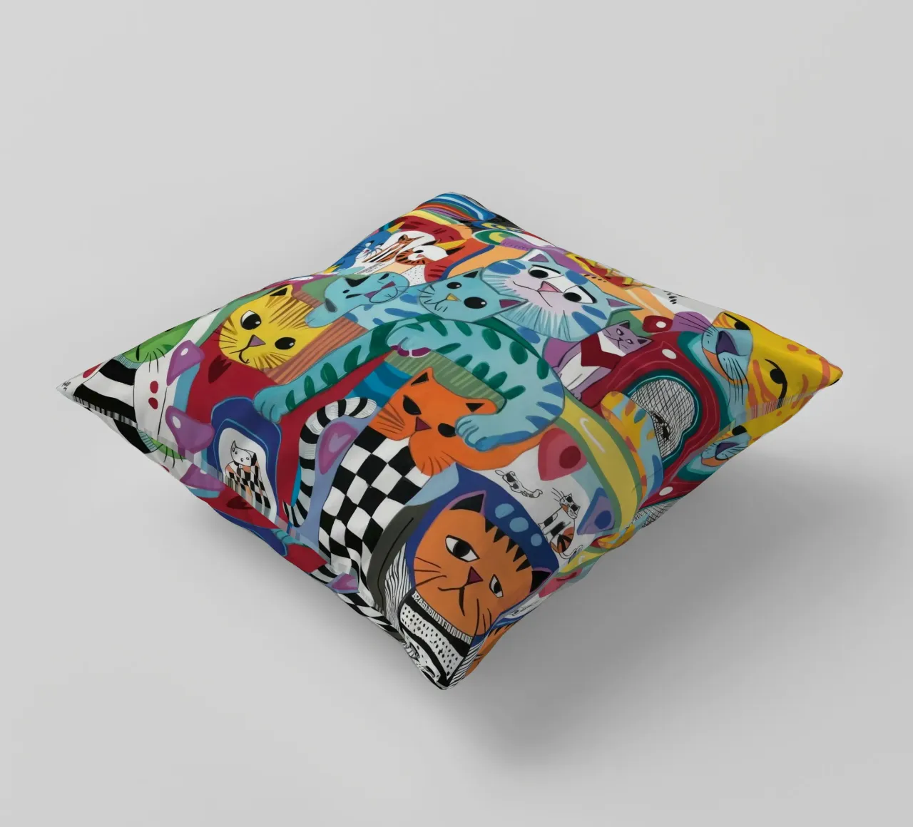 Mythical Cats decorative cushion by Monarco Virtuoso