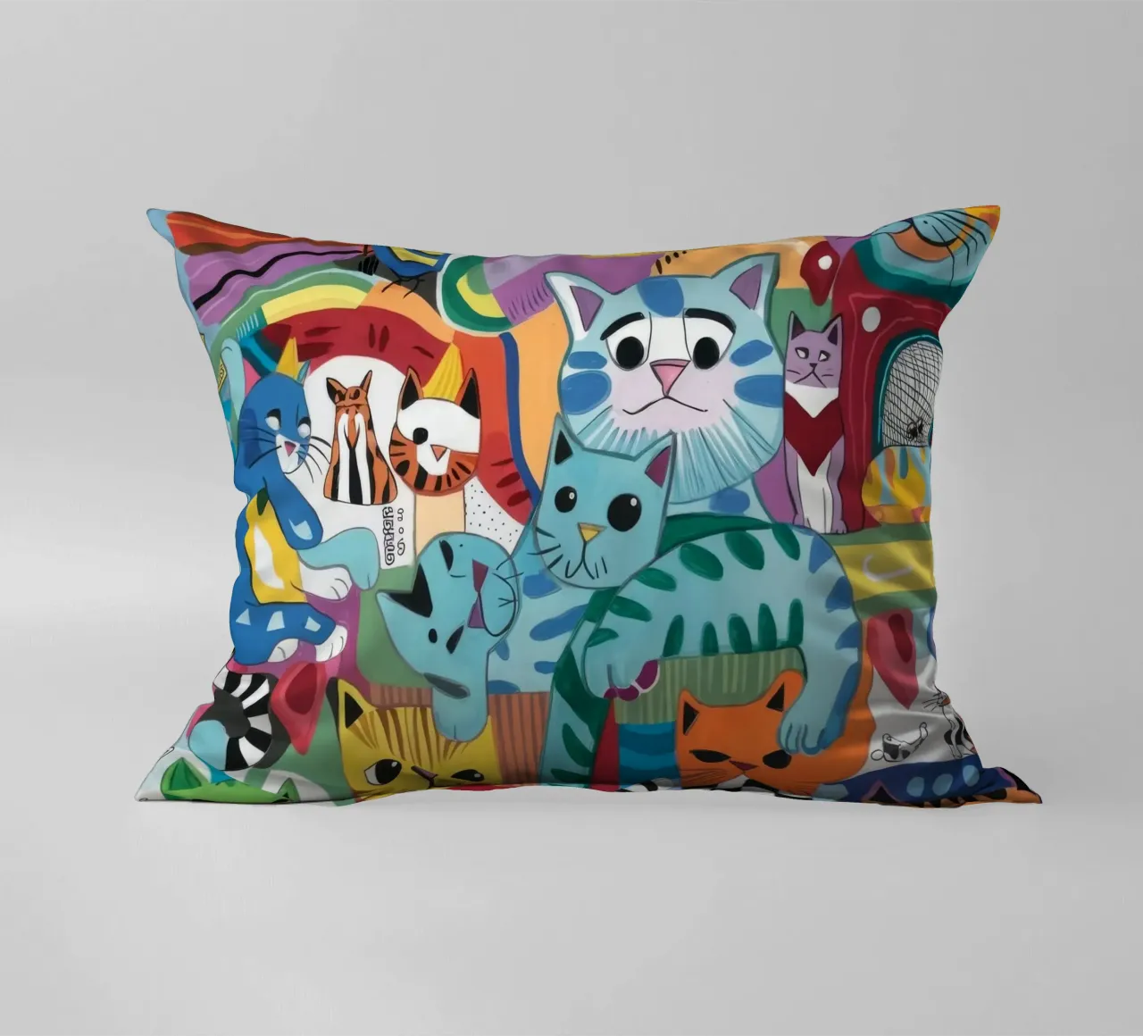 Mythical Cats decorative cushion by Monarco Virtuoso