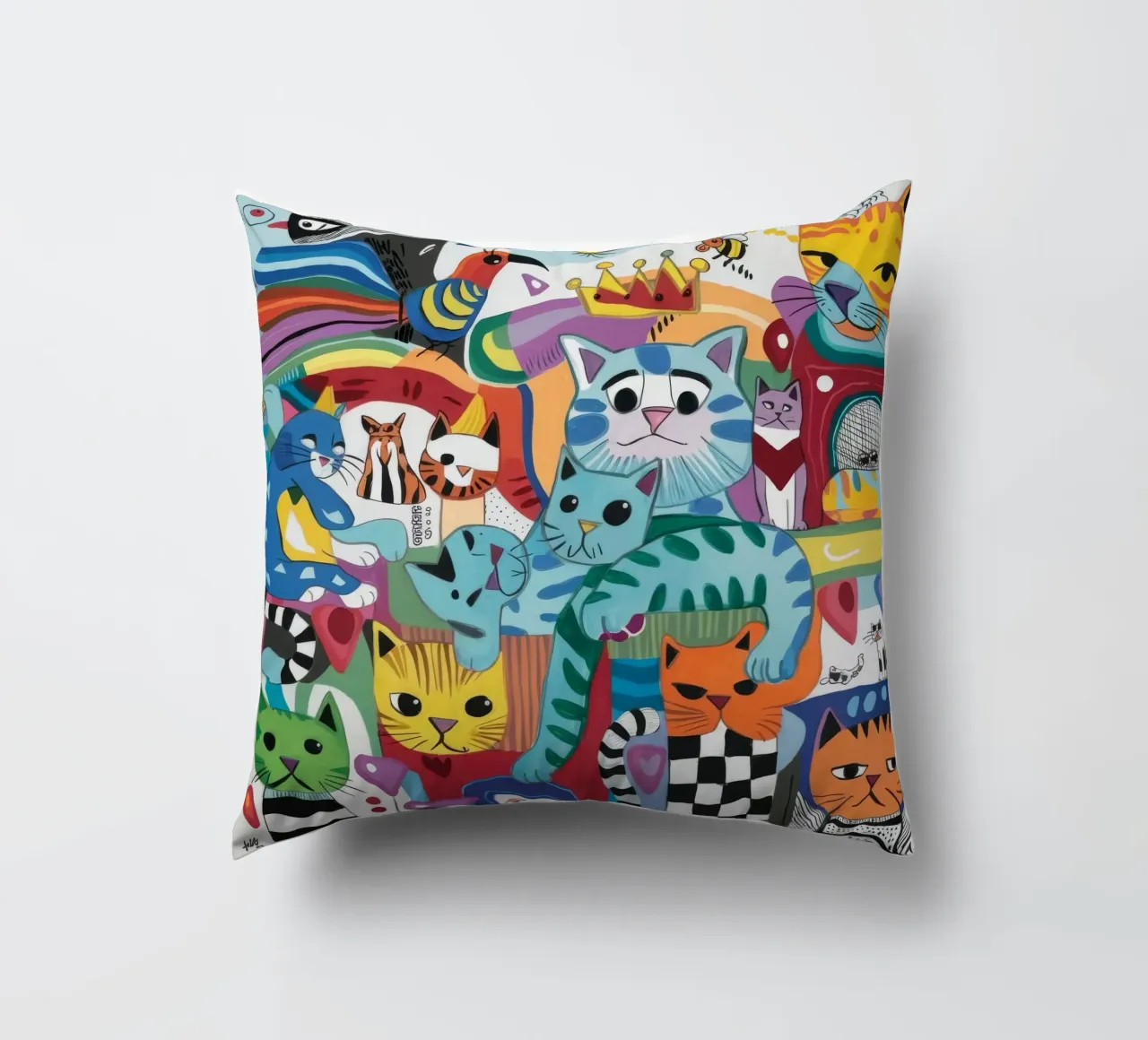 Mythical Cats decorative cushion by Monarco Virtuoso