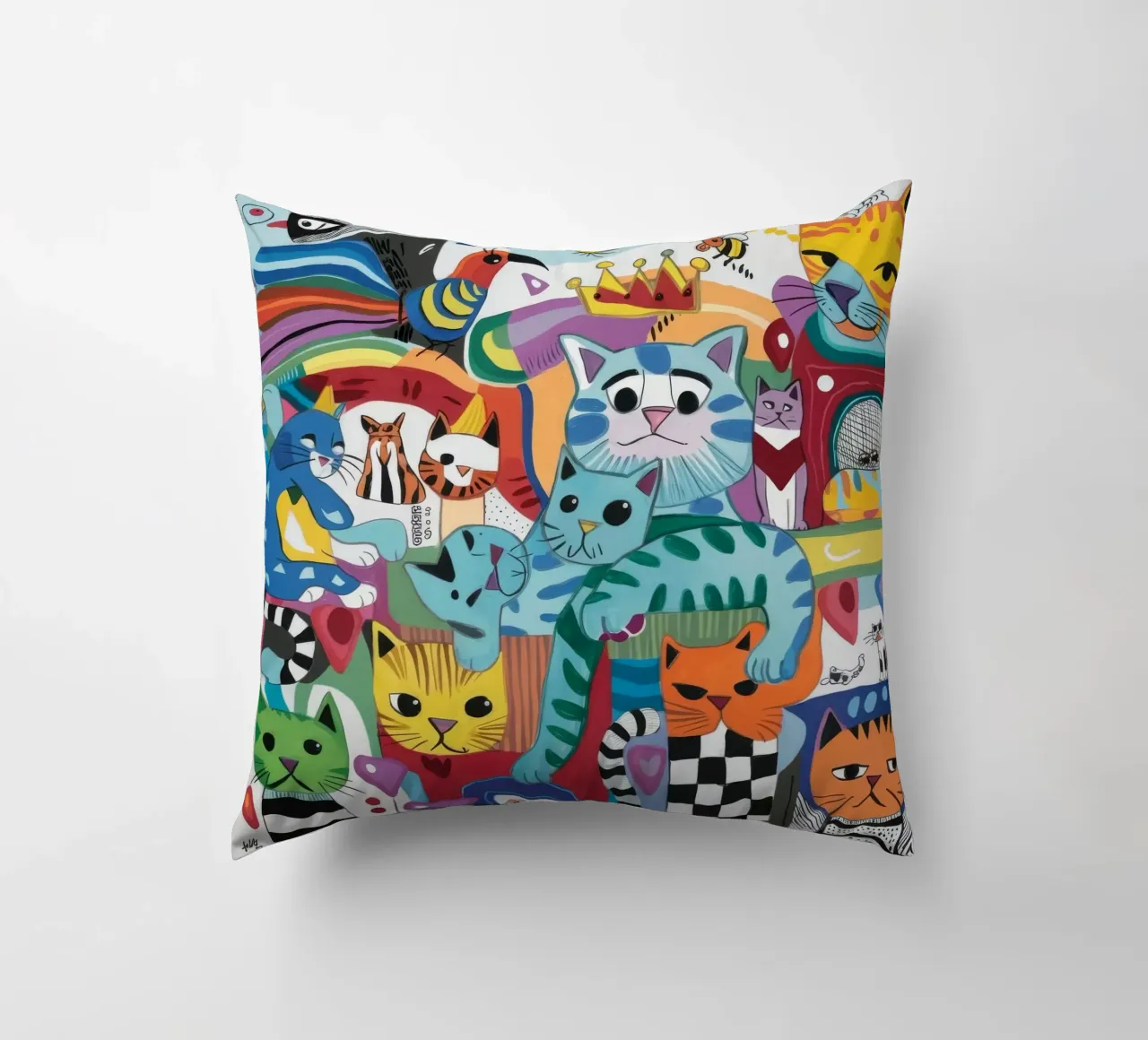 Mythical Cats decorative cushion by Monarco Virtuoso
