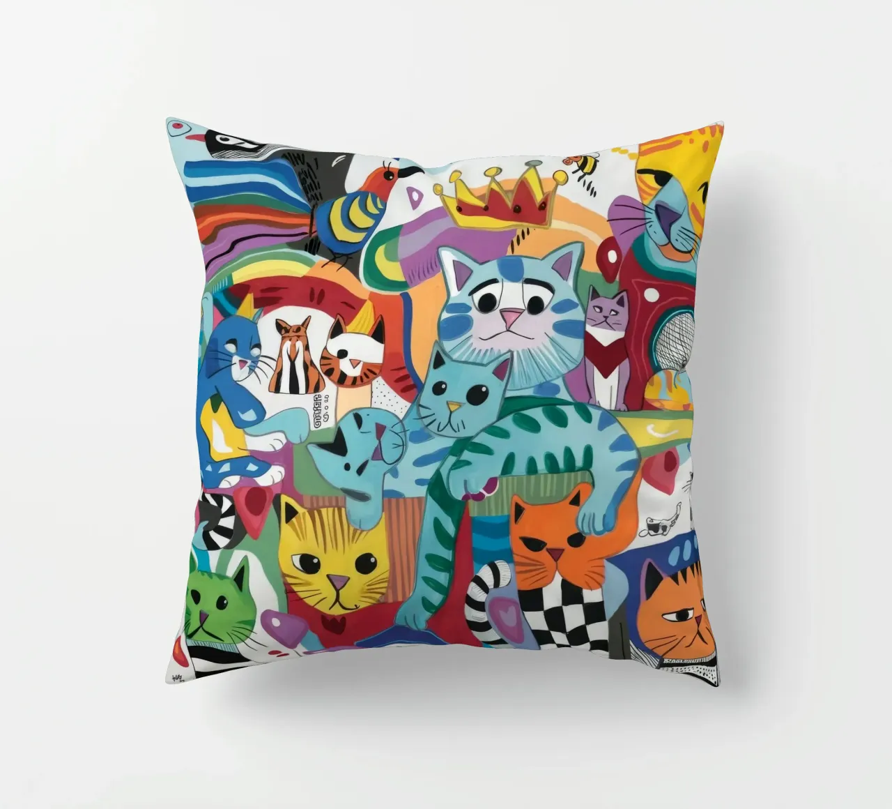 Mythical Cats decorative cushion by Monarco Virtuoso