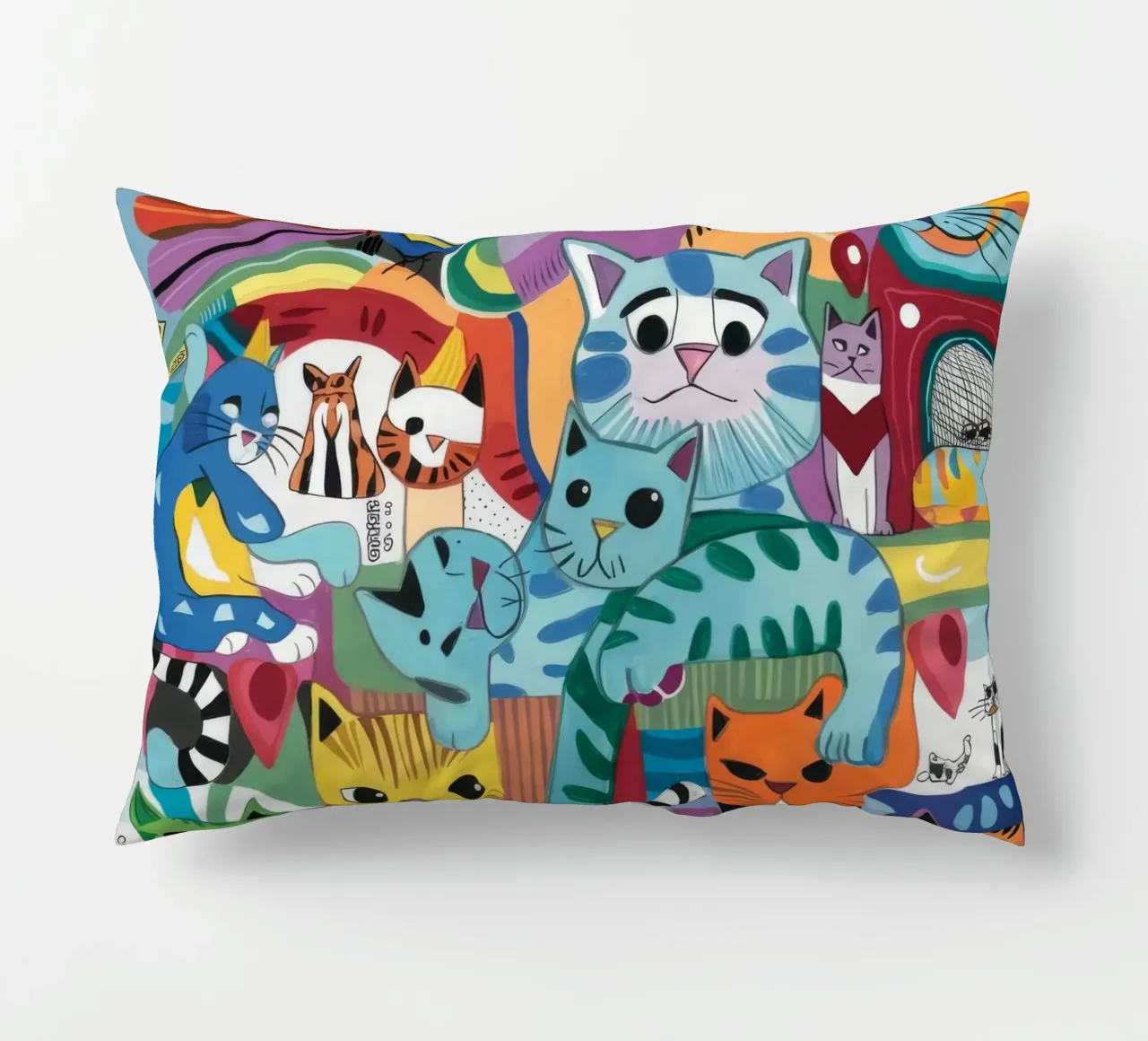 Mythical Cats decorative cushion by Monarco Virtuoso
