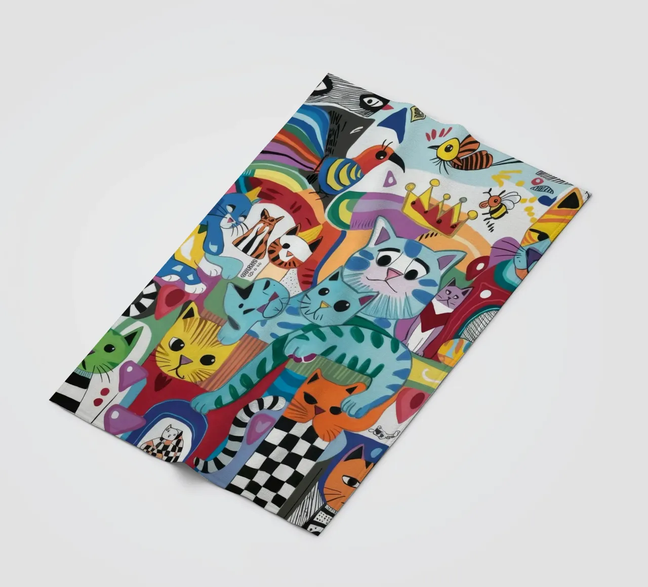 Mythical Cats fleece blanket by Monarco Virtuoso