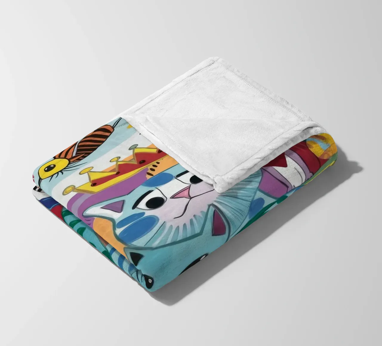 Mythical Cats fleece blanket by Monarco Virtuoso