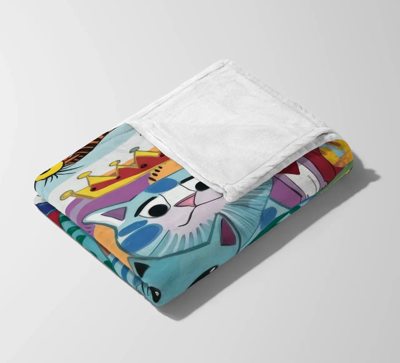 Mythical Cats fleece blanket by Monarco Virtuoso