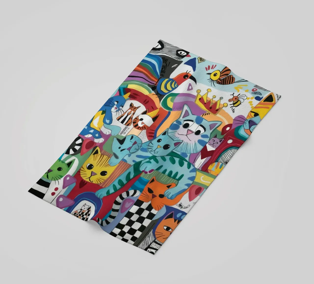 Mythical Cats beach towel by Monarco Virtuoso