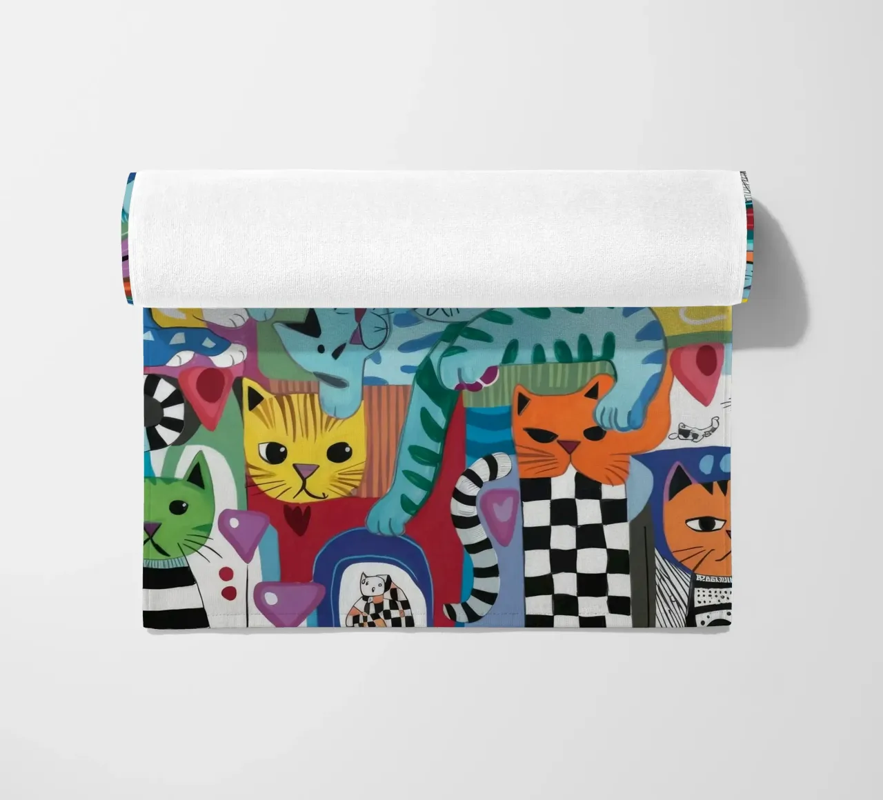 Mythical Cats beach towel by Monarco Virtuoso