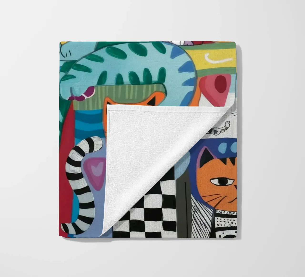 Mythical Cats beach towel by Monarco Virtuoso