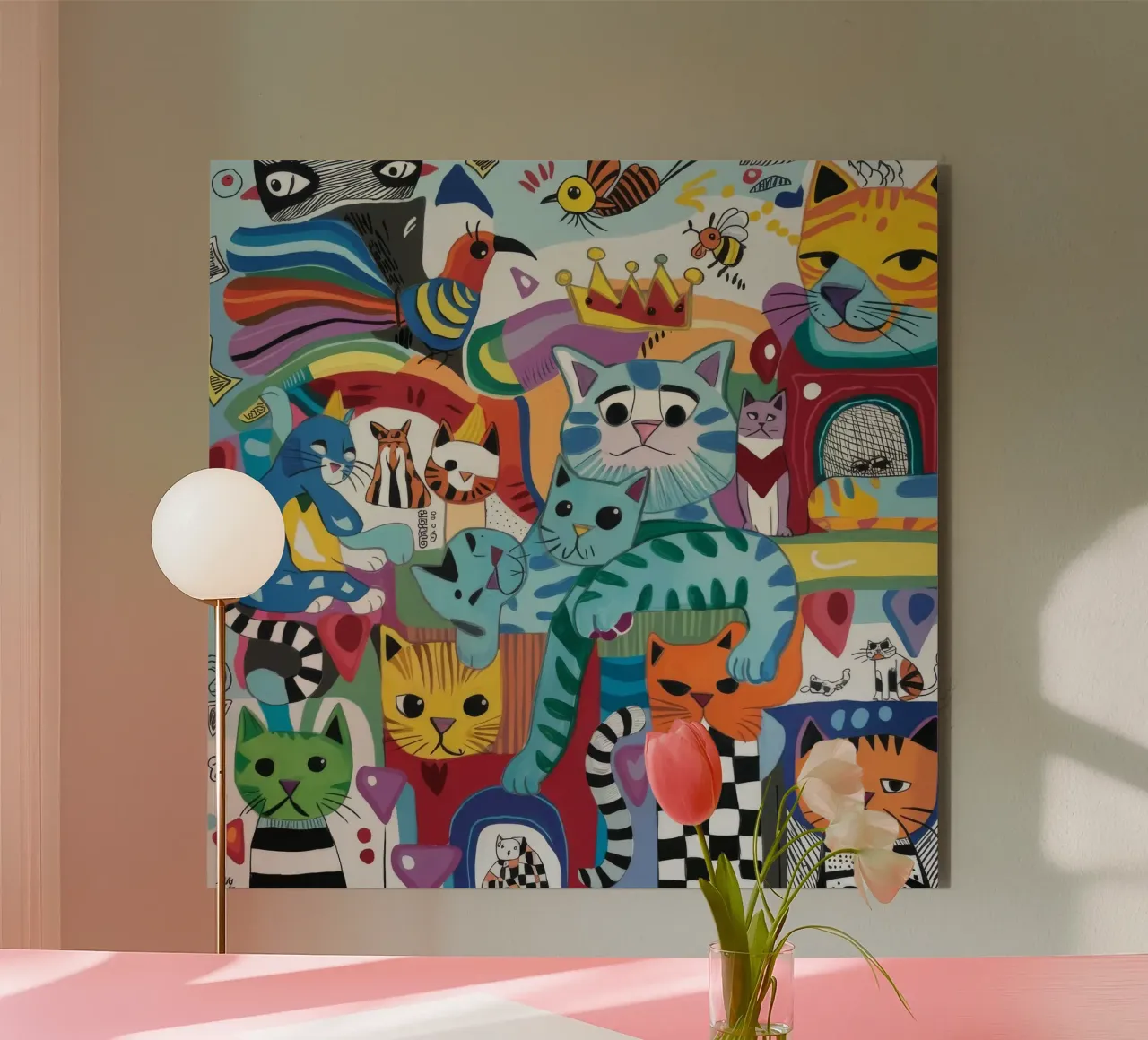 Mythical Cats alu-dibond by Monarco Virtuoso