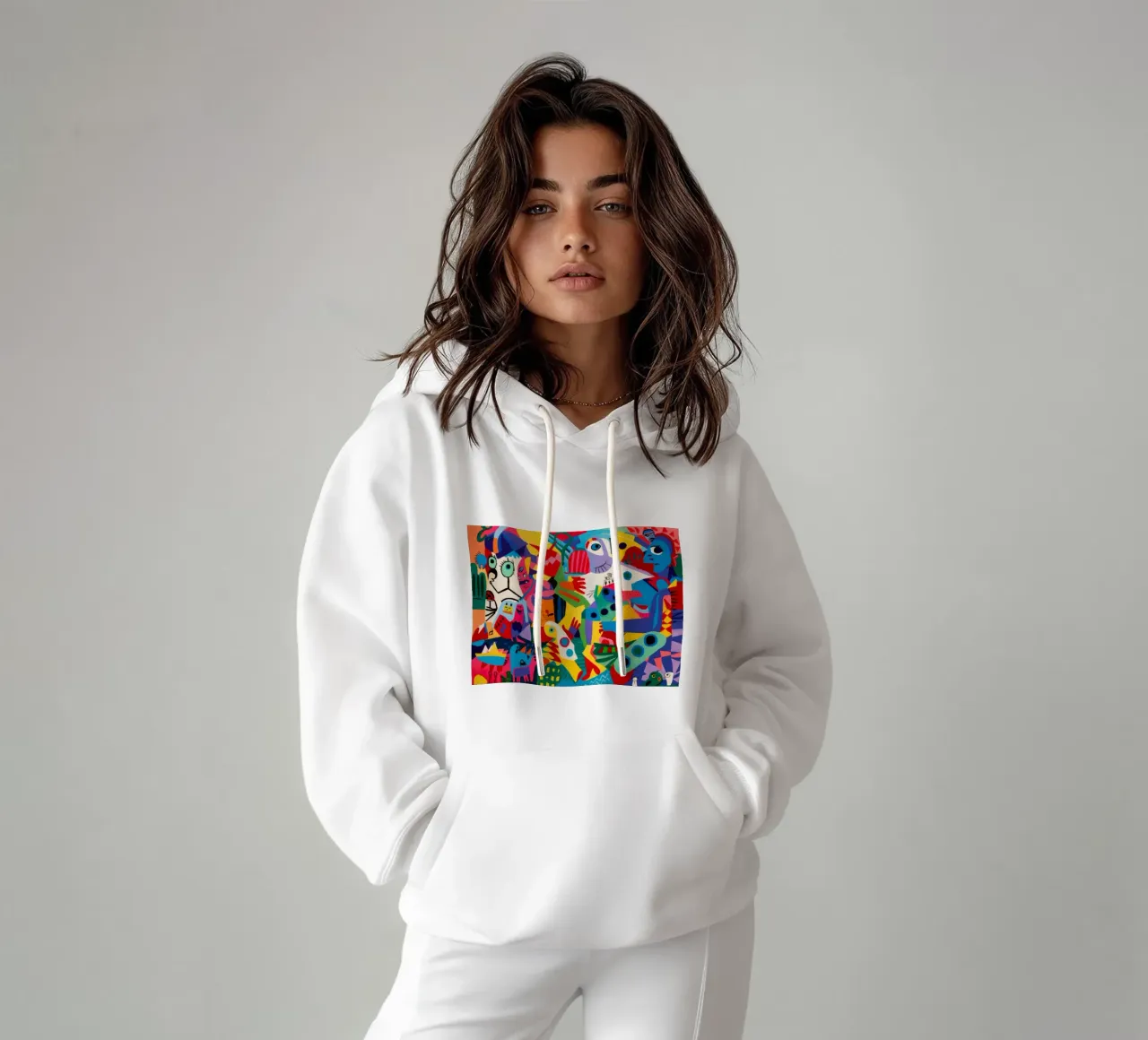 Vibrant Avian Symphony hoodie by Monarco Virtuoso