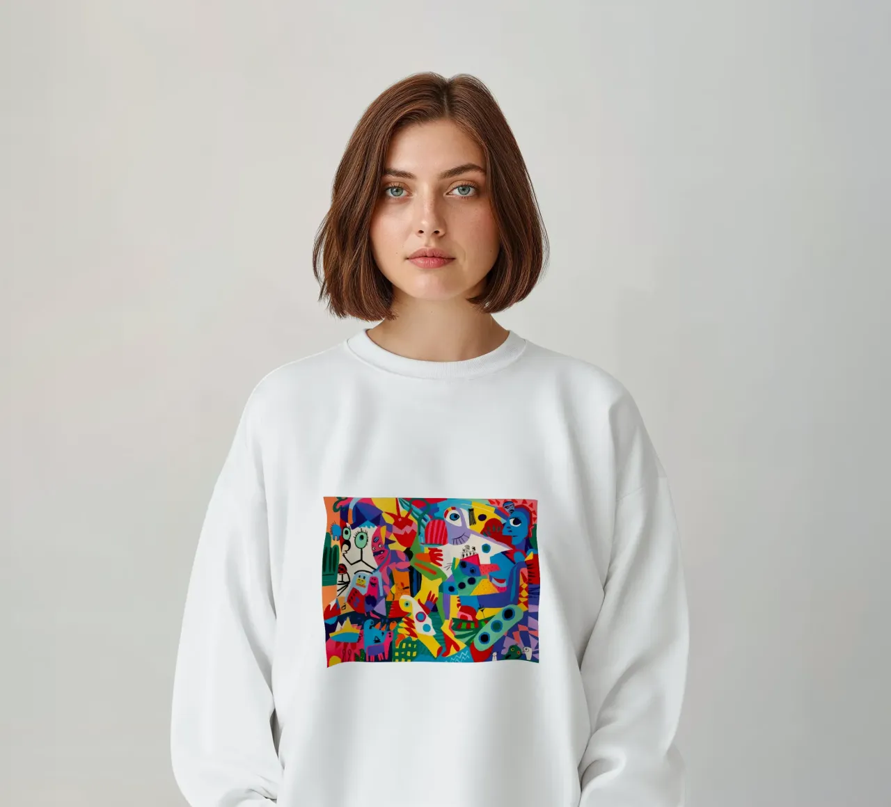 Vibrant Avian Symphony sweatshirt by Monarco Virtuoso