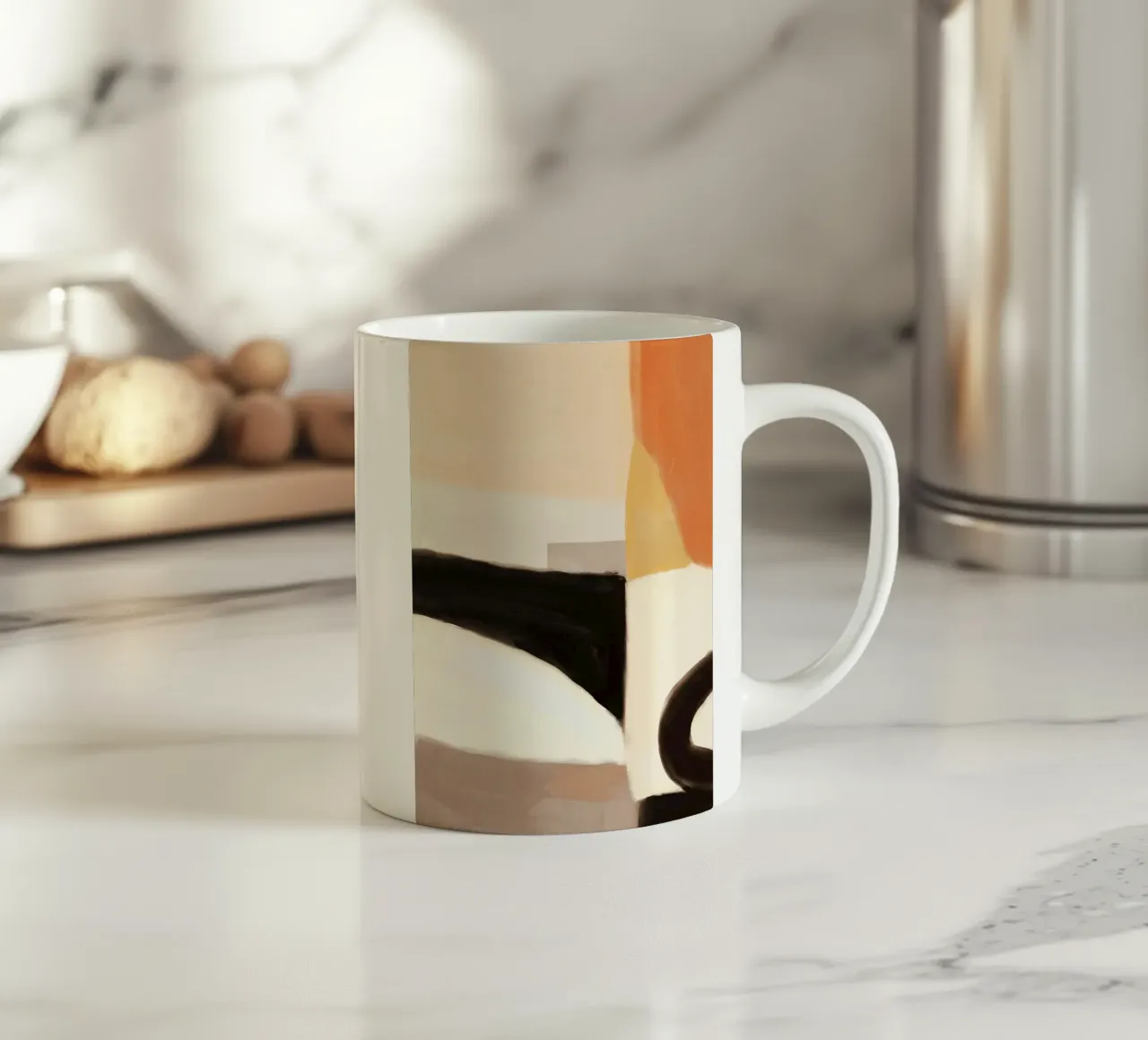 Puzzle astratto ad olio tazza in ceramica da Little Dean