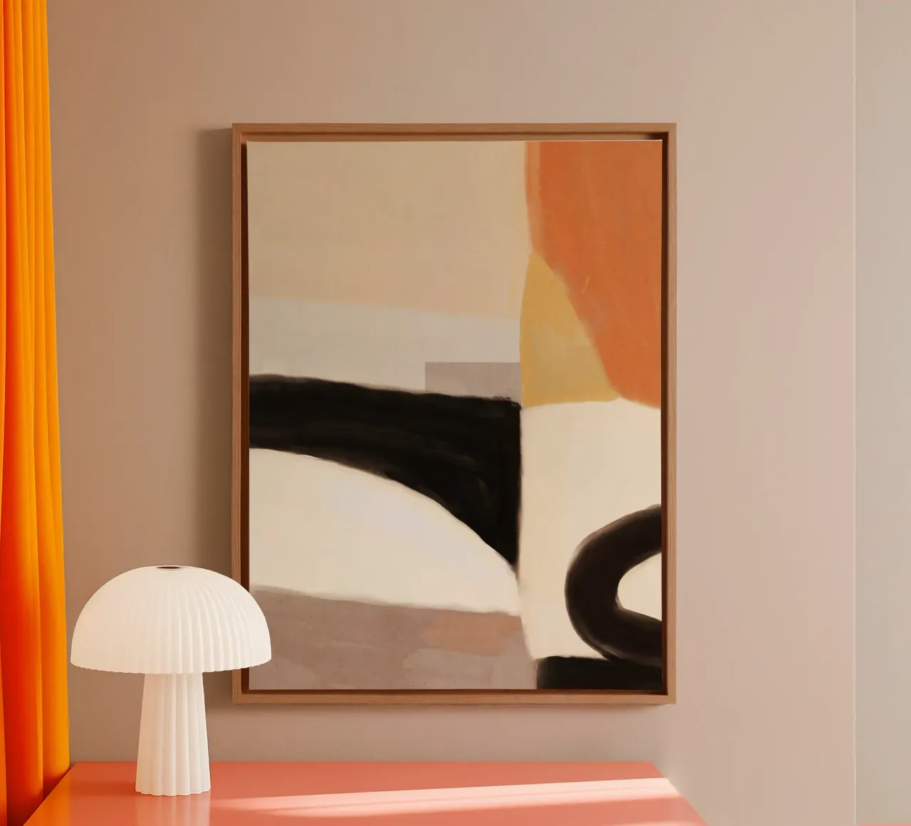 Abstracte olie puzzel canvas met Baklijst van Little Dean
