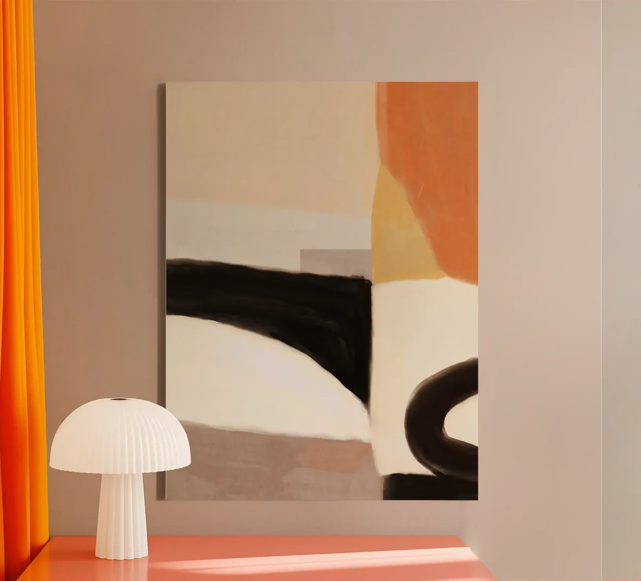 Abstracte olie puzzel canvas met Baklijst van Little Dean